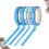 8 Unidades Timeline Washi Para Scrapbooking (Azul) 5