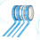 8 Unidades Timeline Washi Para Scrapbooking (Azul) 3
