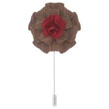 Holzblume Anstecknadel Brosche Boutonniere Für Damen Herren