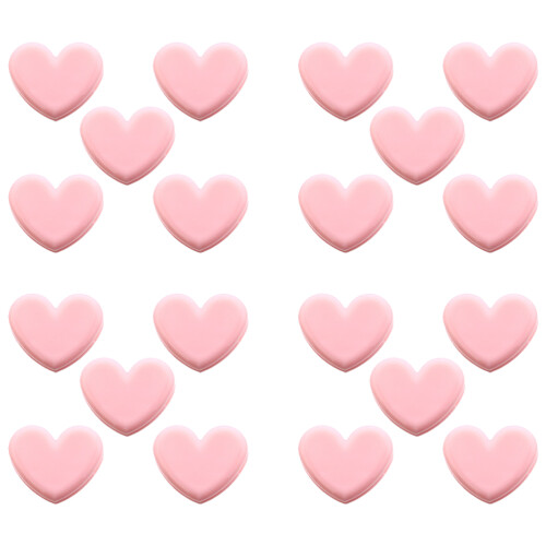 20 Unidades Clips Forma Corazón Plástico Almacenamiento Rosa 1