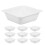 10 Unidades Plato Cuadrado Plástico Reutilizable Laboratorio 11