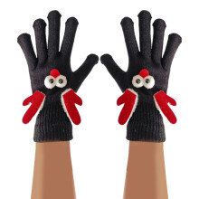 Christmas Party Gloves for Various Ages Soft-black adult
