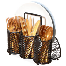 Soporte Metálico Organizador De Cubiertos Dividido Para Picnic