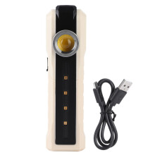 Lâmpada de inspeção compacta, lâmpada de inspeção LED com lanterna de base magnética, luz de trabalho portátil e recarregável, ideal para
