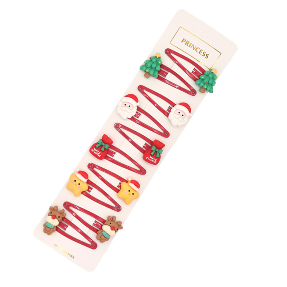 10pcs or 8ps Set Christmas Themed Hair Clips for Kids-C1 style