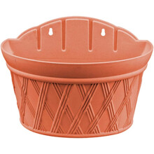Lightweight Durable Wall Hanging Planters, Waterproof Half Round Design For Indoor Outdoor Decoration (Dark Red, 1 Pc)