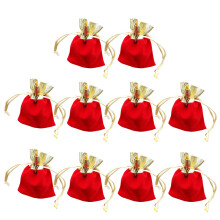 10 Pcs -Edged Tie Pocket Storage Organizer Drawstring Bags