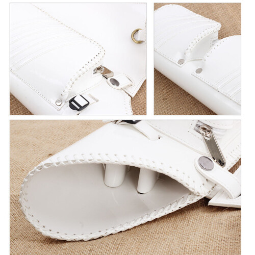 White Pu Pochette Portable Capacité Ceinture 1
