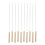 10 Unidades Brochetas Redondas Inoxidable Con Mango Madera 2