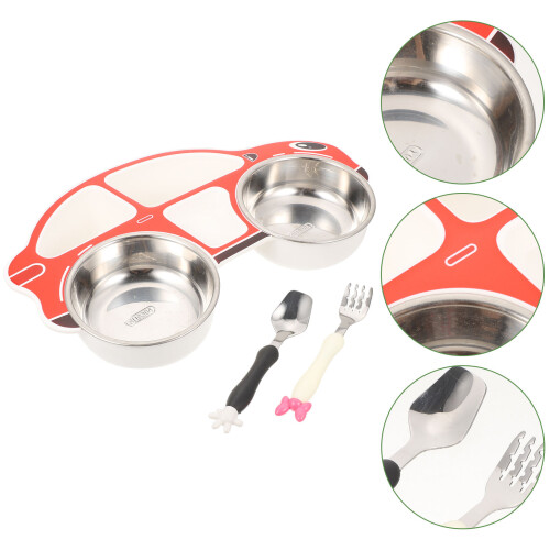 Lot D'Assiettes Avec Compartiments Couverts 2