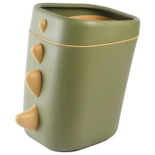 Dinosaur Kids Trash Can 13.3x7.9 Thickened Green Waste Bin With Pressure Ring For Nursery Bathroom Kitchen Playroom