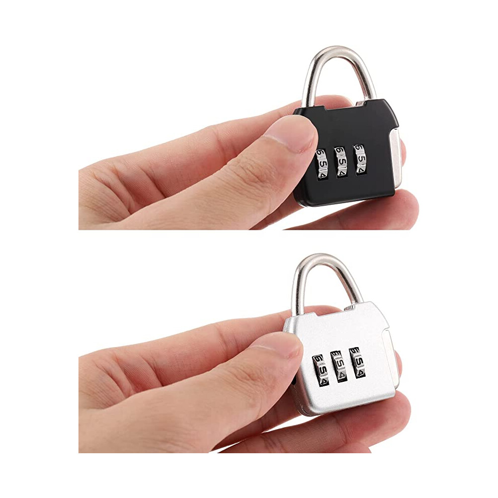 Pack of 2 Padlock 3 Digit Zinc Alloy Backpack Suitcase Safety Locks-image-OPC-PN6ZG76-NEW