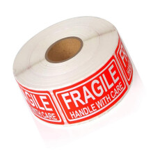 Fragile Stickers 120Piece Warning Labels For Boxes SelfAdhesive Clear Vinyl 2x3 Inch