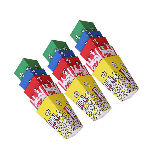 Lot De 100 Pièces Boîtes À Popcorn Pliantes Jetables