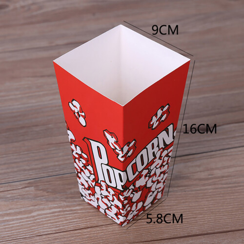 Lot De 100 Pièces Boîtes À Popcorn Pliantes Jetables 2
