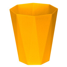 Small Trash Can 1.8 Gallon Yellow Plastic Waste Basket Garbage Bin Bathroom Kitchen Office Dormitory Camping Kids Room