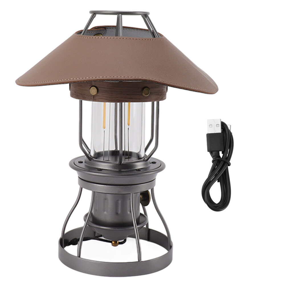 Camping Essentials Lantern, Vintage Style Rechargeable Light with IPX4 Waterproof Protection and Dimmable LED for Emergency and Outdoor Use-image-OPC-PN6ZW26-NEW