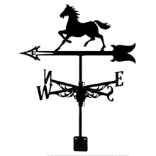 Veleta para decoración exterior, indicador de dirección del viento de acero inoxidable con líneas vibrantes, fácil montaje, elegante accesorio