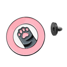 Pièce Broche Lettre Chat Rose Corsage Rond Épingle Décoration