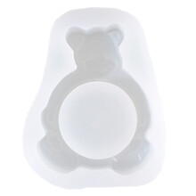 1Stk Bear DIY Silikonform Kerzenhalter Gussform Bunt