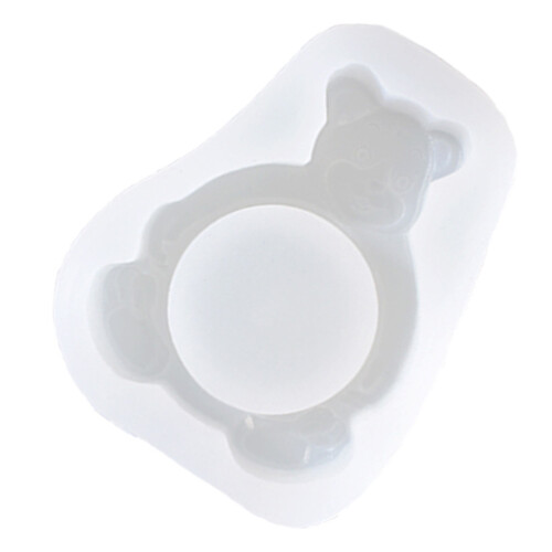 1Stk Bear DIY Silikonform Kerzenhalter Gussform Bunt 1