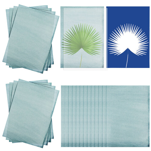 32 Sheets Cyanotype Paper Solar Activated Sun Drawing Diy 1