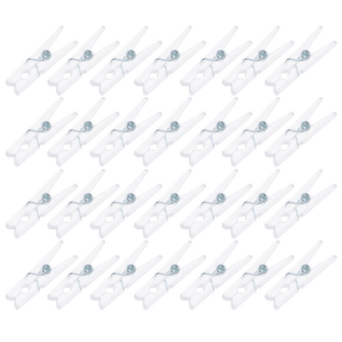 100 Pezzi Mini Mollette Trasparenti Per Foto E Da Te
