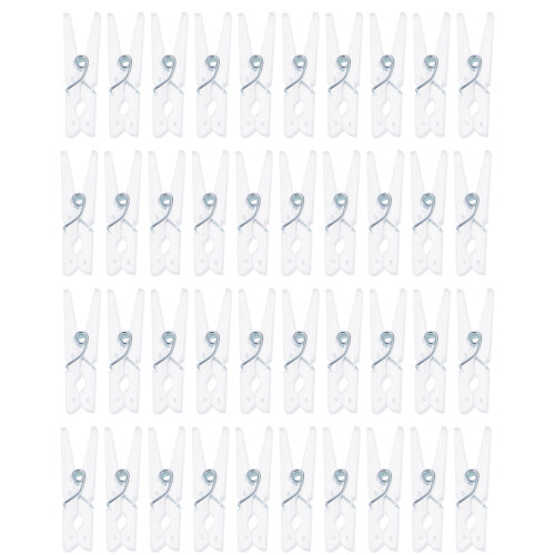 100 Pezzi Mini Mollette Trasparenti Per Foto E Da Te 1