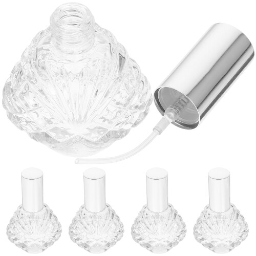 5Pièces Flacons Verre Transparent Spray 2