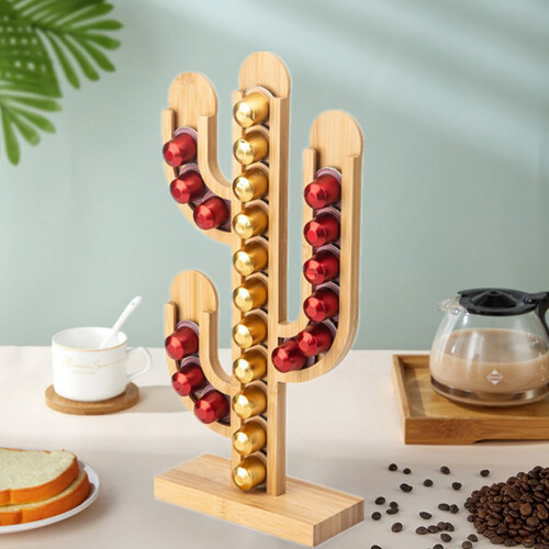 1 Pezzo Per Capsule A Forma Cactus In Bamboo 2