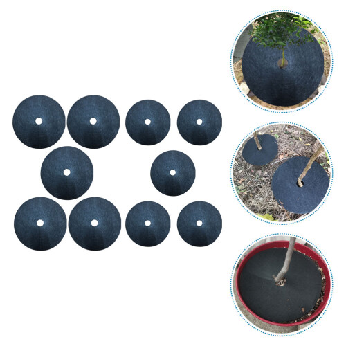 10Pcs Degradable Weed Control Cloth Non- Cover Black 2