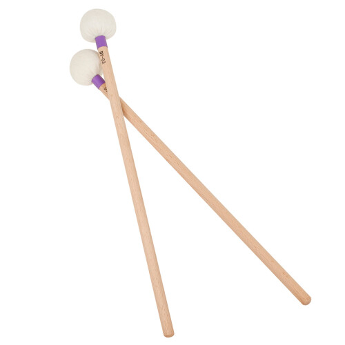 Drumsticks Felt Sticks Wooden Handle Percussion 2pcs
