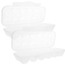 2St 12-Eieren Opslagdoos Plastic Schokbestendig Koelkast