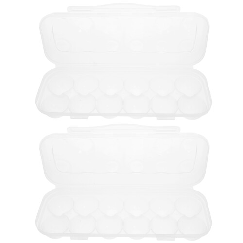 2St 12-Eieren Opslagdoos Plastic Schokbestendig Koelkast 2