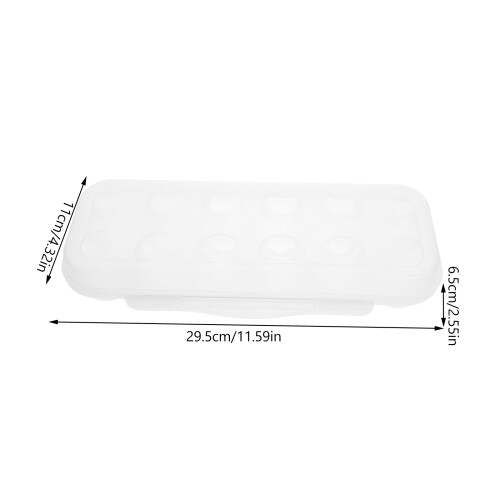2St 12-Eieren Opslagdoos Plastic Schokbestendig Koelkast 1