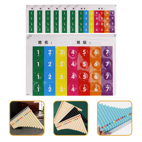 8 Pezzi Adesivi Per Note Flauto A Canne Musicale 2