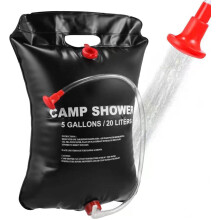 Solarduschtasche mit Temperaturanzeige, tragbare Campingduschtasche in großer Größe für Rucksackreisen, Wandern und Camping, großes