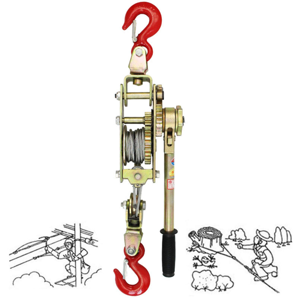Portable Manual Hand Winch 2T 3T 4T Capacity, Cable Ratchet Puller With Brake, Lever Hoist For Trailer Tugging Hauling 9323874178028