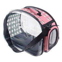 Portatile Trasparente Per Cane 42X28X32Cm Rosa