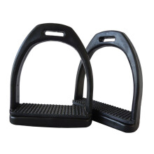 Nonslip Riding Stirrups 2Pack Large Black Saddle Accessories Equestrian Safety ShockAbsorbent DampResistant