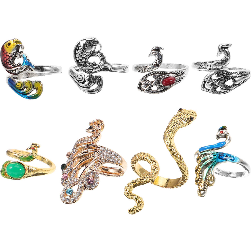 8 Sztuk Srebrne KołEczka Haftowe ObrąCzka Do Dziergania PęTle-image