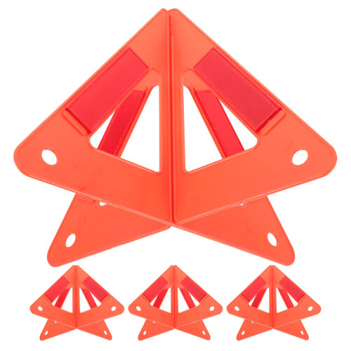 4 Pezzi Triangolo Sicurezza Riflettente Kit Avvertimento Auto