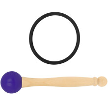 Set Bacile Cristallo Con Mazzuolo In Legno E Anello In Gomma