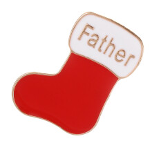 Christmas Brooch Christmas Sock Elegant New Year Jewelry-father