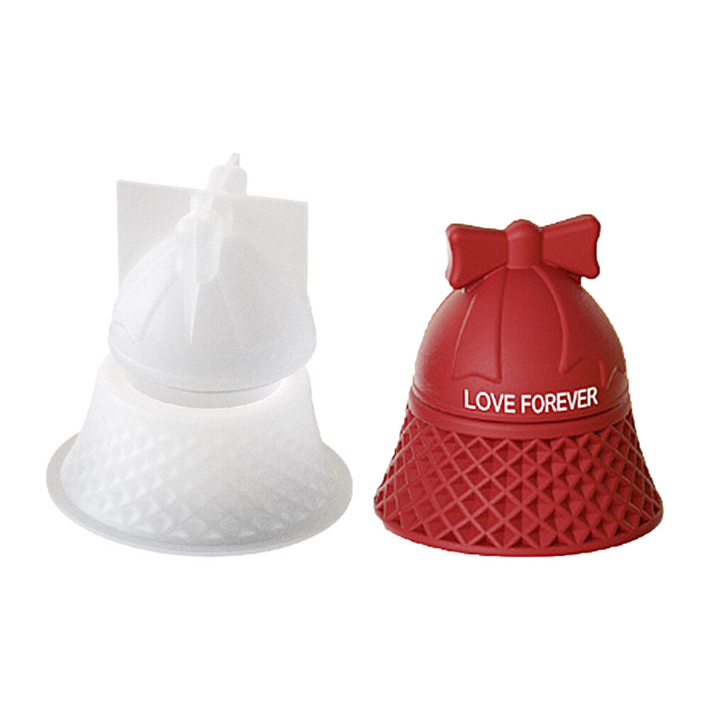 Jewelry Case Resin Mold With Lid Silicone Storage Box-Bow Bells 7754000467457