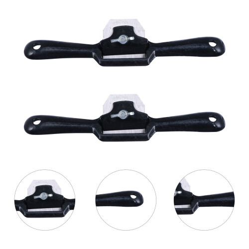 2 Peças Aplainador De Ajustável Com Base Plana E Metal 2
