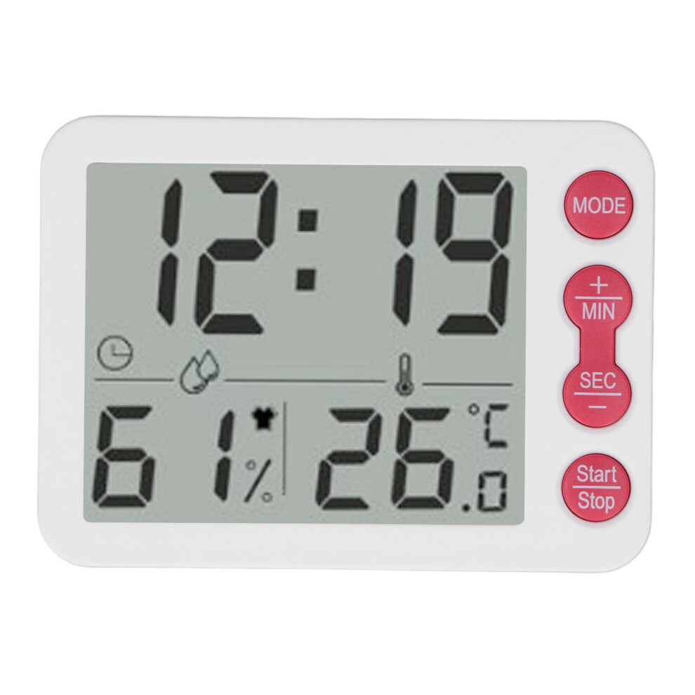 Temperature Humidity Monitor For Baby Rooms Laboratories Gardens, Digital Thermometer Hygrometer With Comfort Level Indicator, Large Lcd Screen Displa