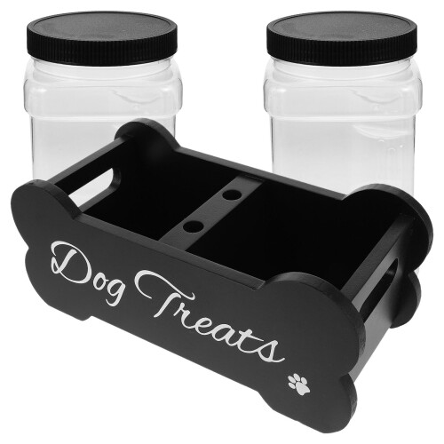 Conjunto Suporte Para De Petiscos De Cachorro De Madeira