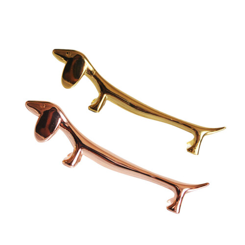 2Pcs Suporte Para Hashis Forma De Cachorro Rose Gold