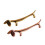 2Pcs Suporte Para Hashis Forma De Cachorro Rose Gold 3